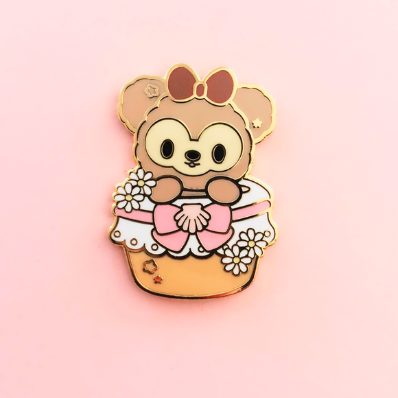 ♥B GRADE PIN♥ Girl Bear Candy Case Enamel Pin