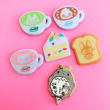 ♥B GRADE♥ Spirit Matcha Latte Dyed Metal Pin