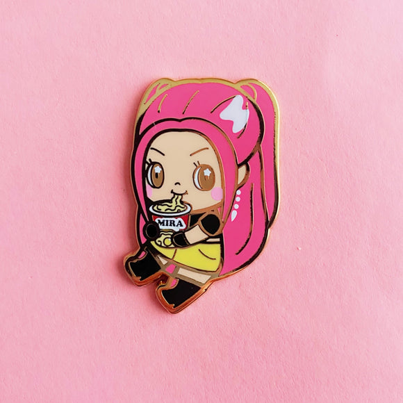 Pink Hair Idol Enamel Pin
