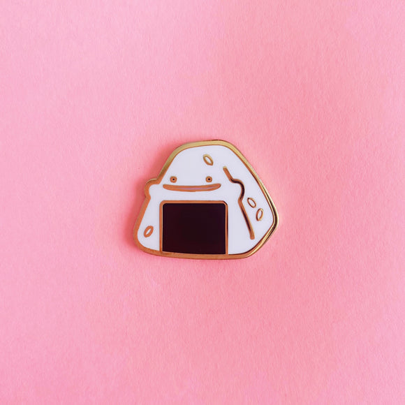 Smiley Onigiri Enamel Pin