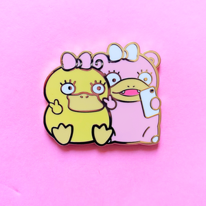 ★Preorder★ Cutie Selfie Pink and Yellow Enamel Pin SHIPS OCTOBER