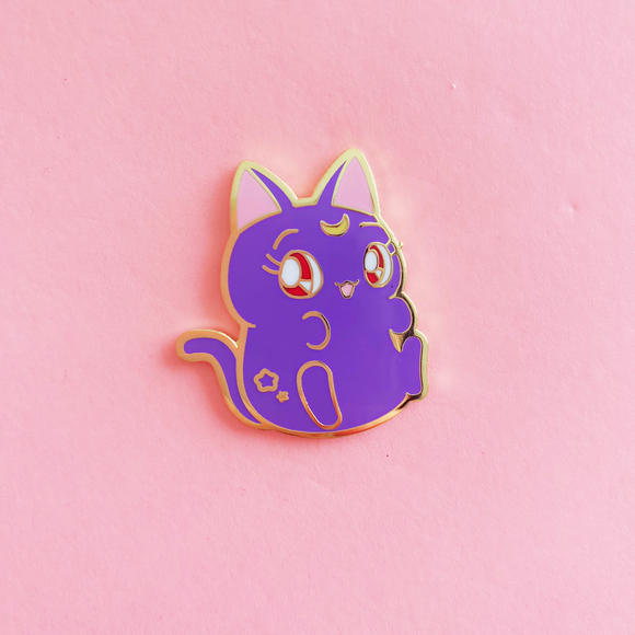 Moon Kitty Enamel Pin