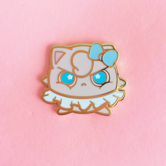 Angry Pink Enamel Pin