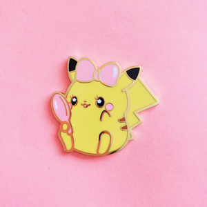 Yellow Mirror Enamel Pin