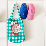 Sharodactyl Tote Bag Green Gingham