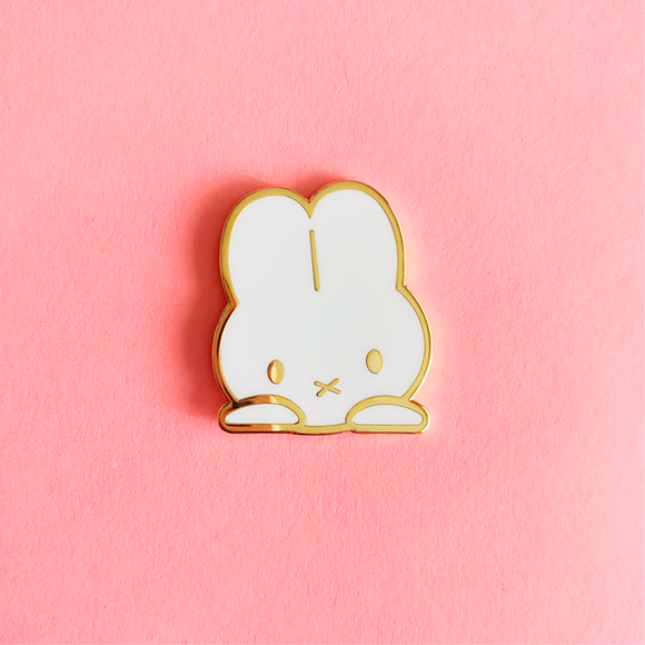 Bunny Face Enamel Pin