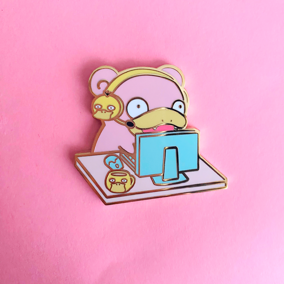 Pink Computer Enamel Pin