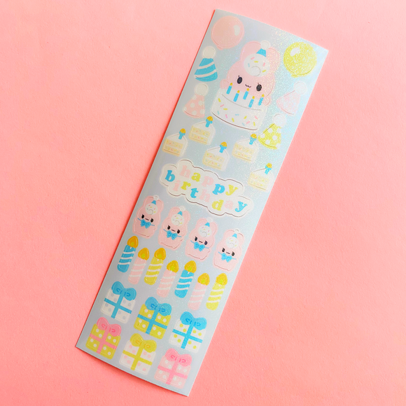 Birthday Bunny Sticker Sheet