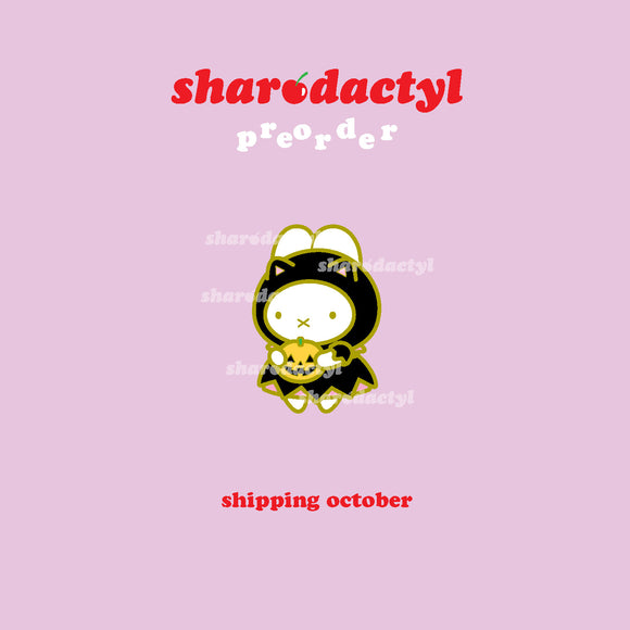 ★Preorder★ Bunny Cat Halloween Enamel Pin SHIPS OCTOBER