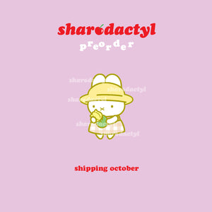 ★Preorder★ Bunny Yellow Flower Enamel Pin SHIPS OCTOBER
