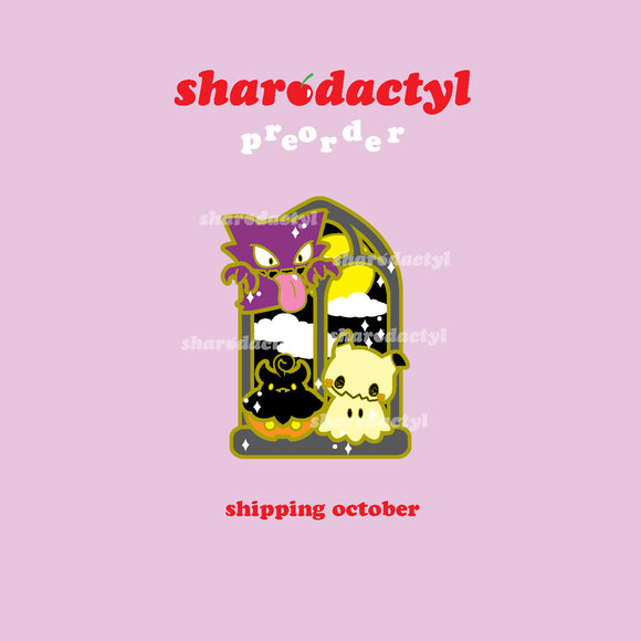 ★Preorder★ Halloween Window Enamel Pin SHIPS OCTOBER