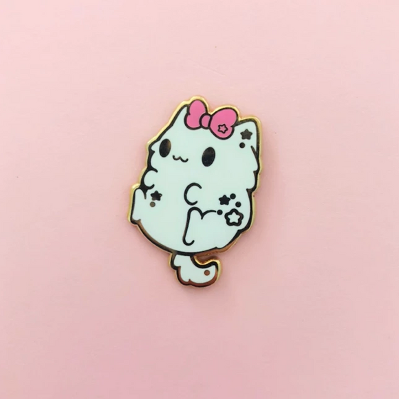 ♥B GRADE♥ Pink Bow Kitty Enamel Pin