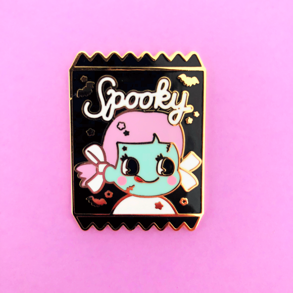 ♥B GRADE♥ Spooky Zombie Halloween Candy Bag Enamel Pin