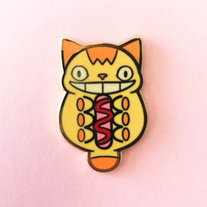 ♥B GRADE♥ Cat Hot Dog Bun Enamel Pin