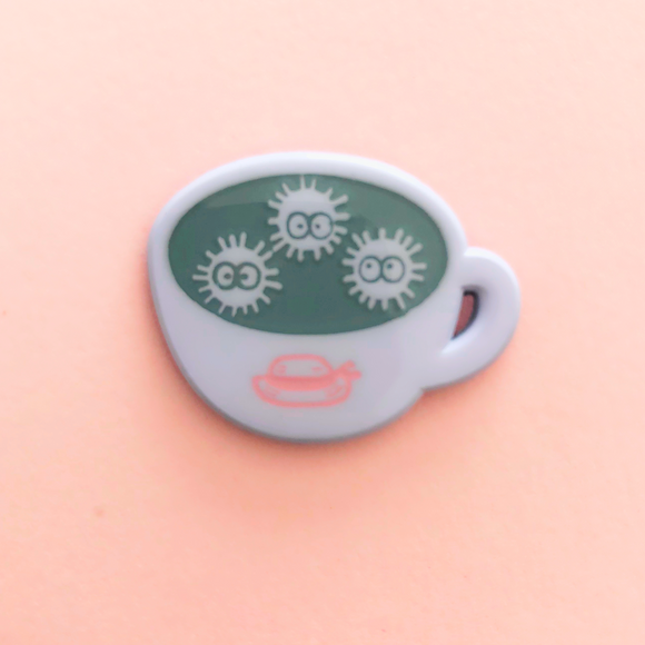 ♥B GRADE♥ Black Sesame Latte Dyed Metal Pin