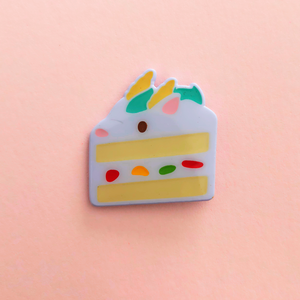 ⚡C GRADE⚡ Dragon Fresh Cream Cake Dyed Metal Pin