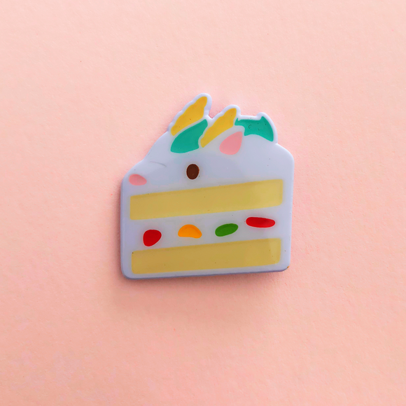 ⚡C GRADE⚡ Dragon Fresh Cream Cake Dyed Metal Pin