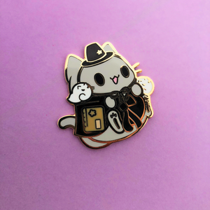 Spooky Korean Kitties Enamel Pin