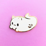 Long Ghost Kitties Enamel Pin