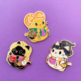 Limited Edition Scary Sister Kitties Enamel Pins