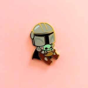 Gray Bounty Hunter Enamel Pin